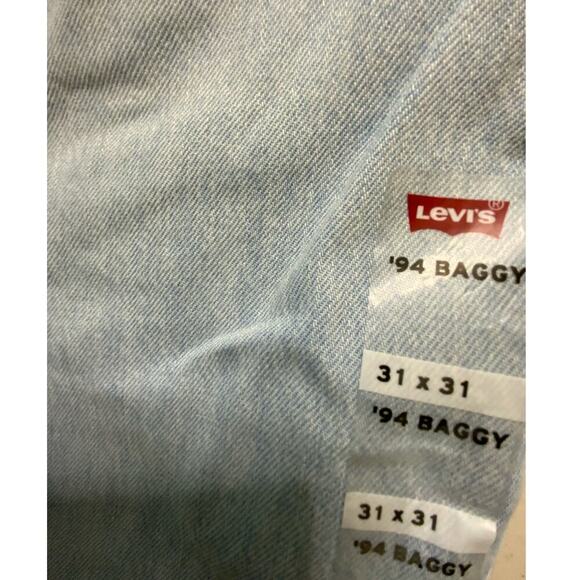 Levis Silver Tab 1994 Baggy Jeans Mens 31x31 Straight Mid Rise Distressed NWT - Picture 13 of 13